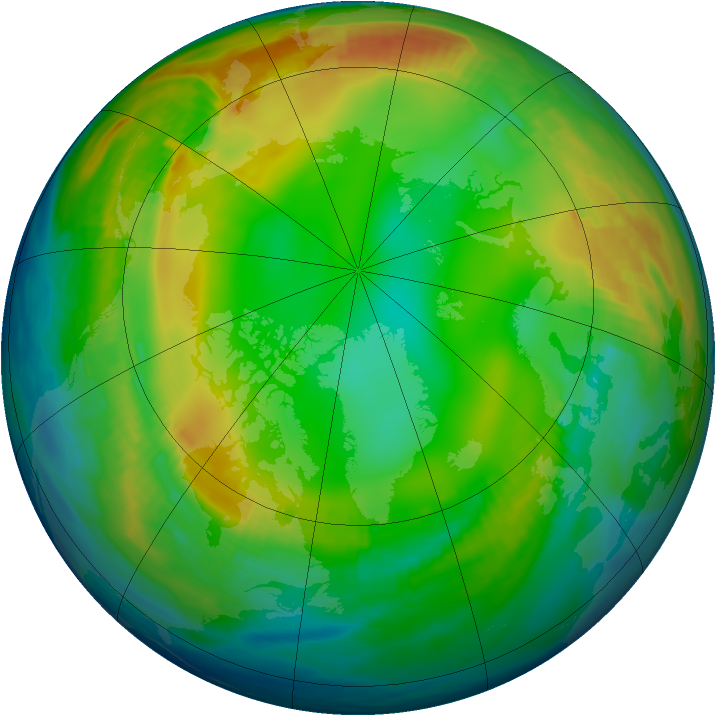 Arctic ozone map for 06 January 1983